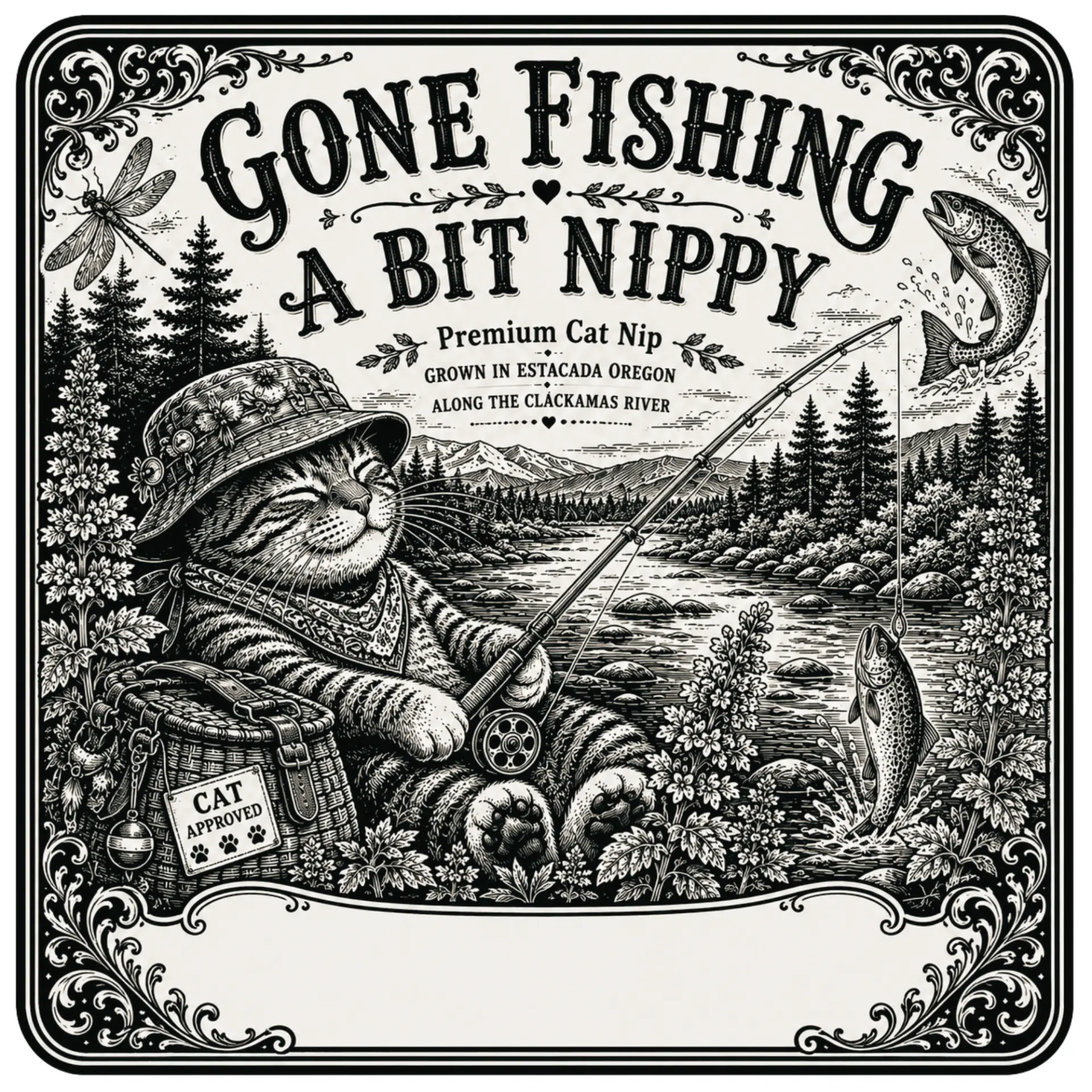 Package art for Gone Fishing, A Bit Nippy catnip