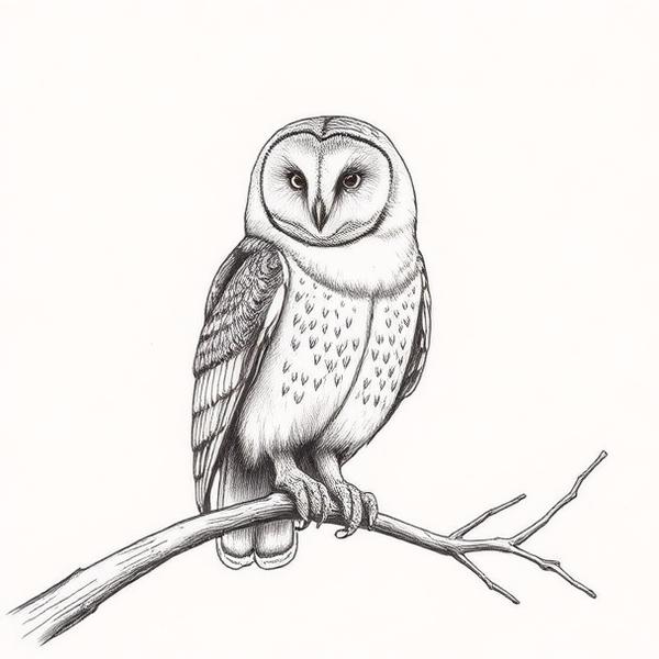Barn Owl at Dusk